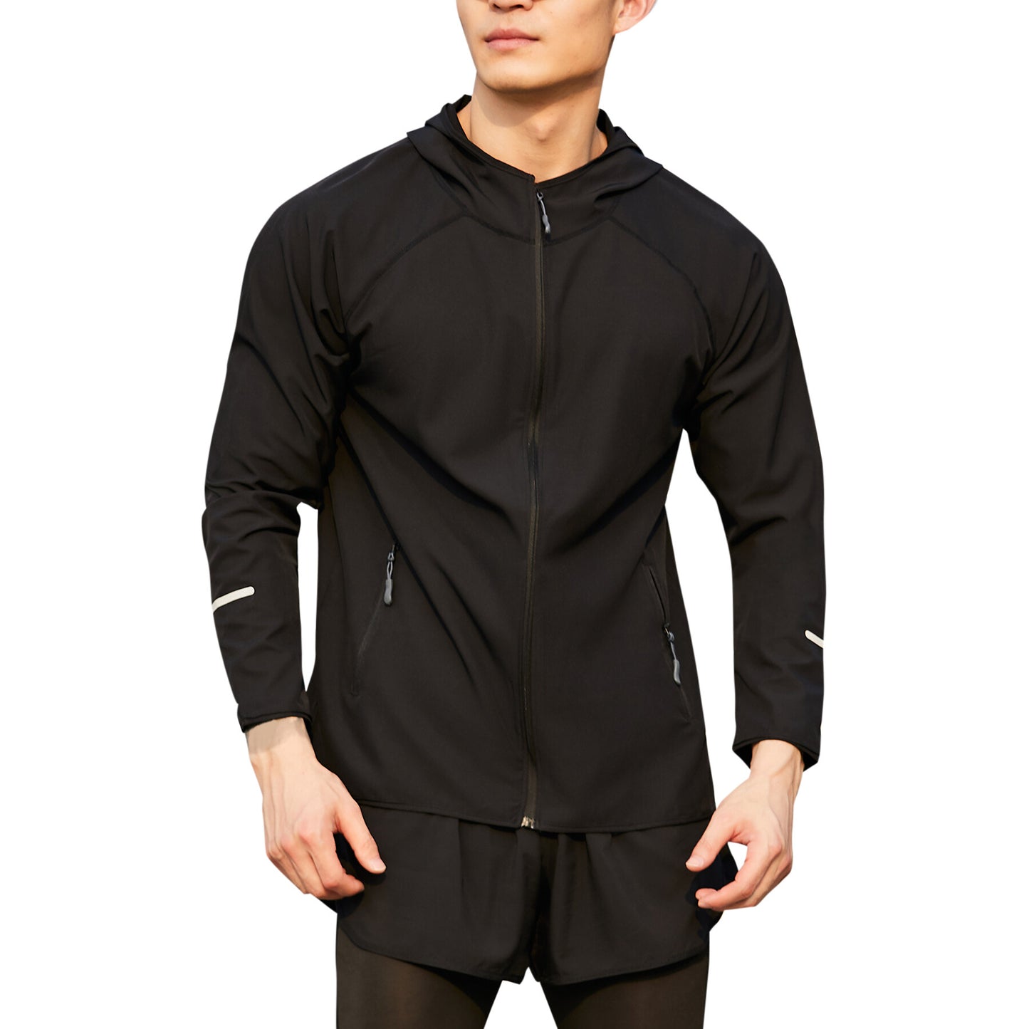 Youthup Mens Hooded Sports Lightweight Running Dust Coat