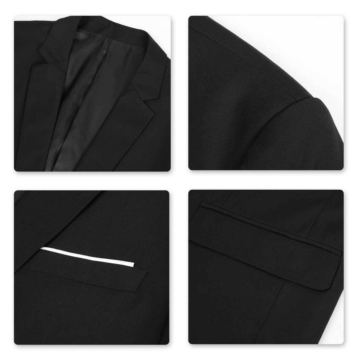 YOUTHUP Mens Business Formal 1 Button Slim Blazer