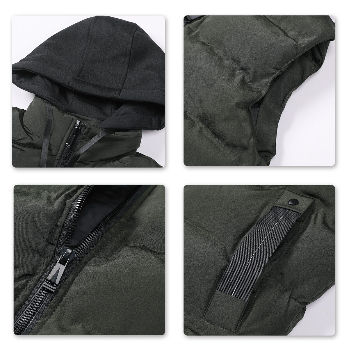 Youthup Mens Hooded Padded Puffer Vest