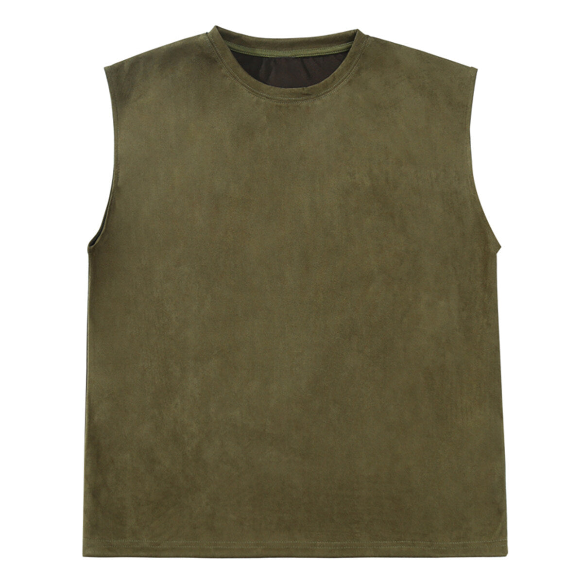 Youthup Mens Lightweight Suede Vest Sleeveless Shirt