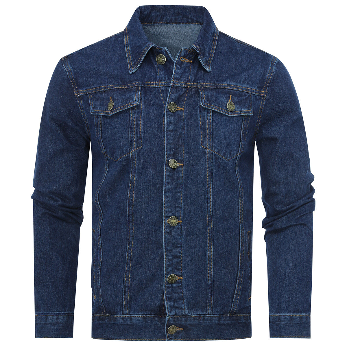 Youthup Mens Casual Lapel Denim  Jacket