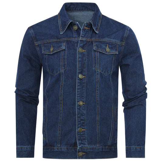 Youthup Mens Casual Lapel Denim  Jacket