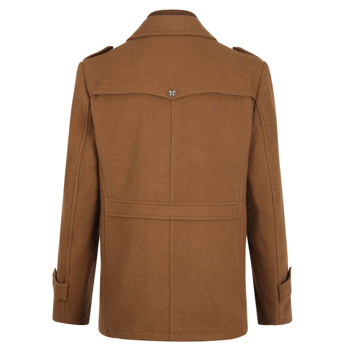 Youthup Mens Double Collar Pocket Pea Coat
