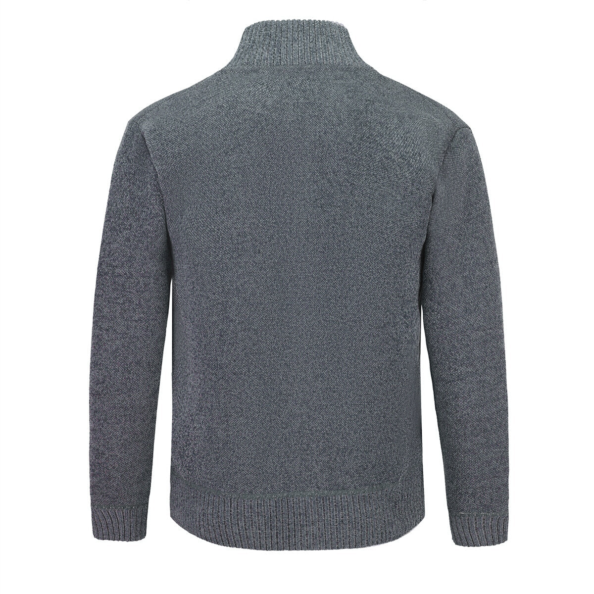 Youthup Mens Stand Collar Knitted Sweatshirt Casual Cardigan