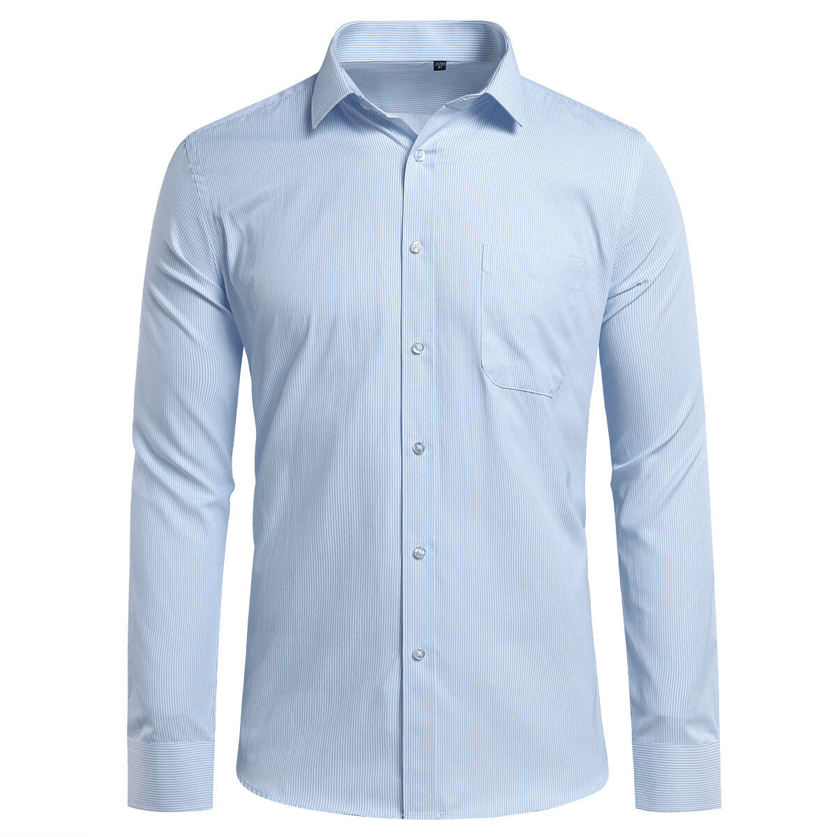 Youthup Mens Slim Business Shirt Striped Suit Shirt
