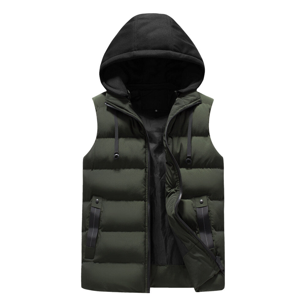 Youthup Mens Hooded Padded Puffer Vest