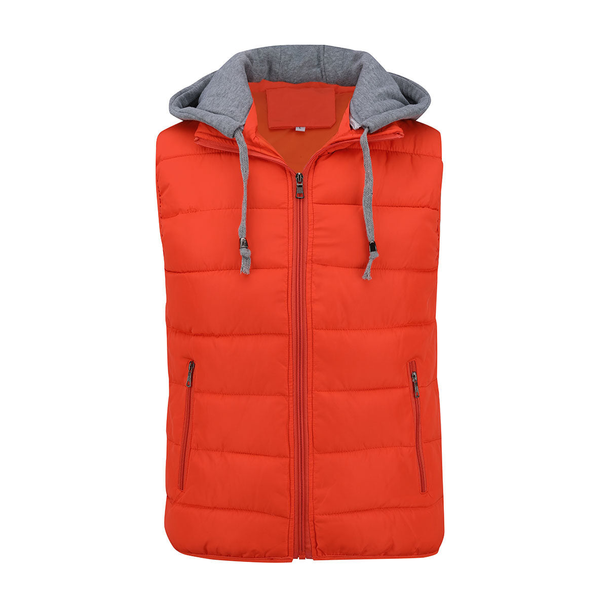 YOUTHUP Mens Quilted Hooded Vest Outdoor Thick Leisure Sports Hood