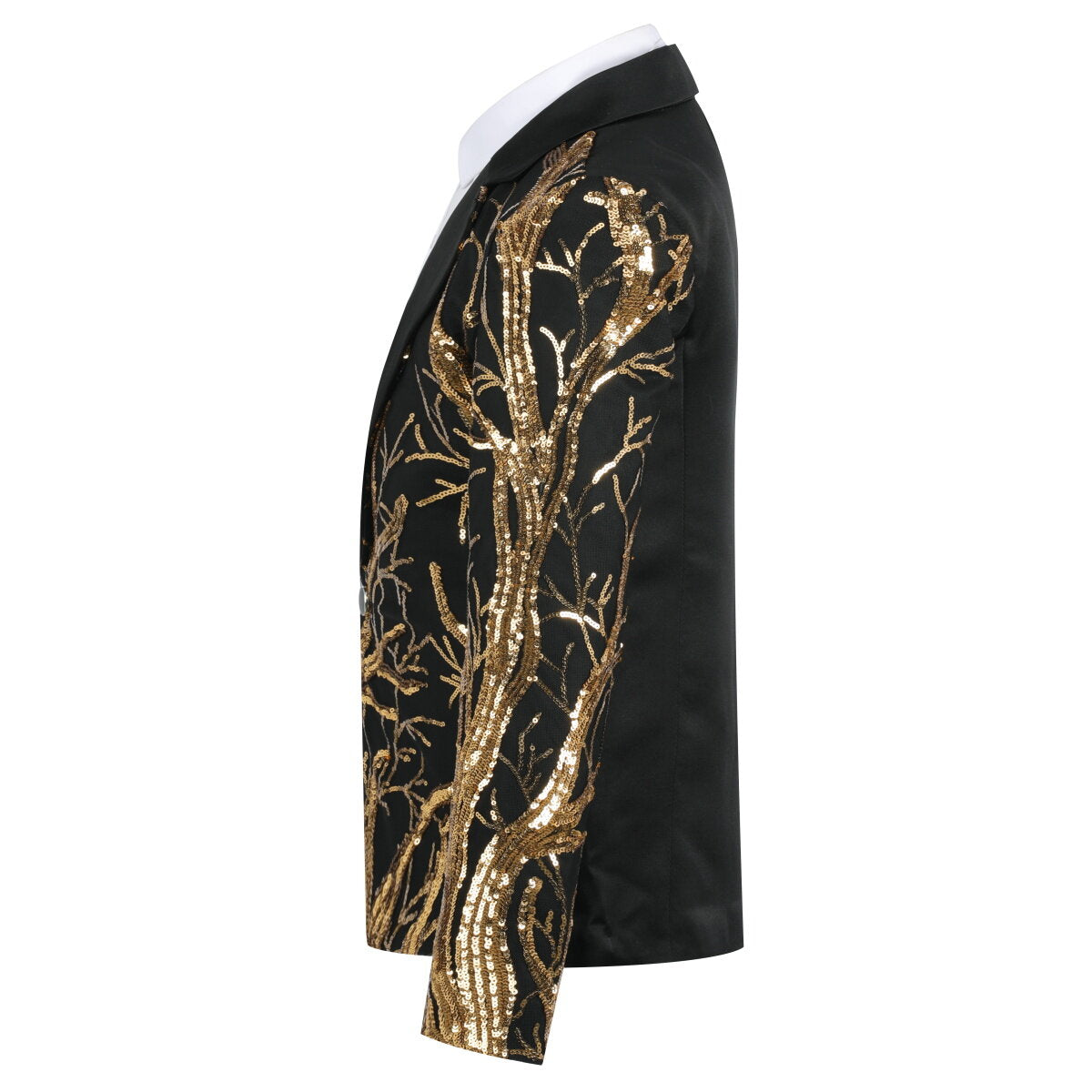 Youthup Boys Shiny Branch Sequin Prom Wedding Suit Blazer