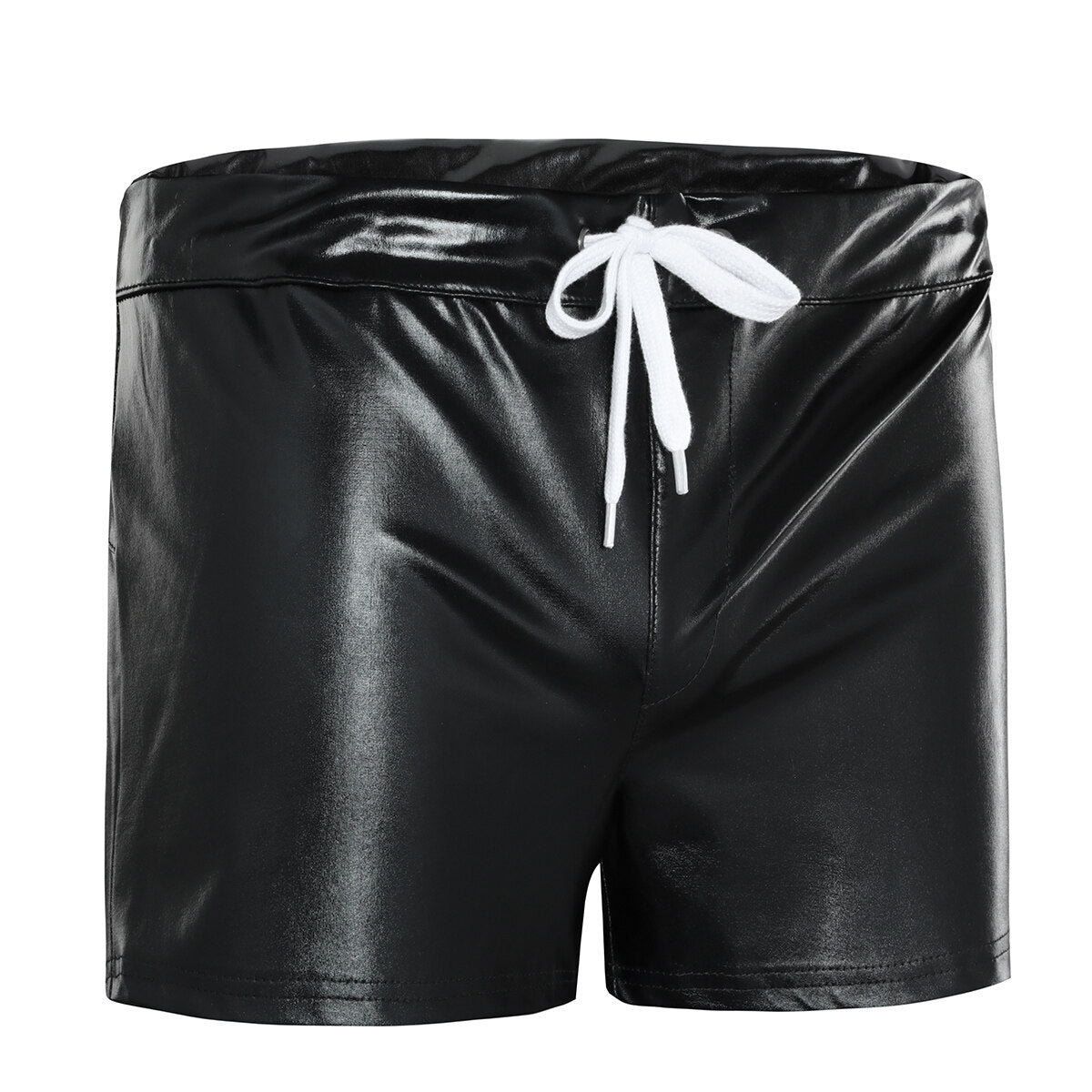 Youthup Mens Shiny Leather Shorts