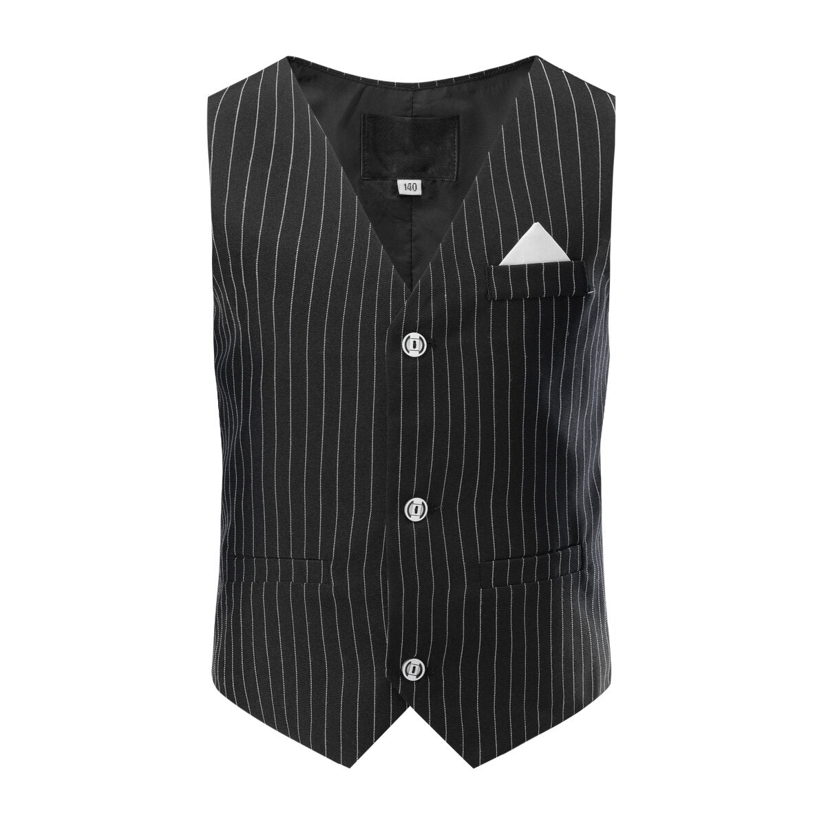 Youthup Boys Stripe 4-Pcs Vest Set Formal Dress Suits Wedding Outfit Dresswear