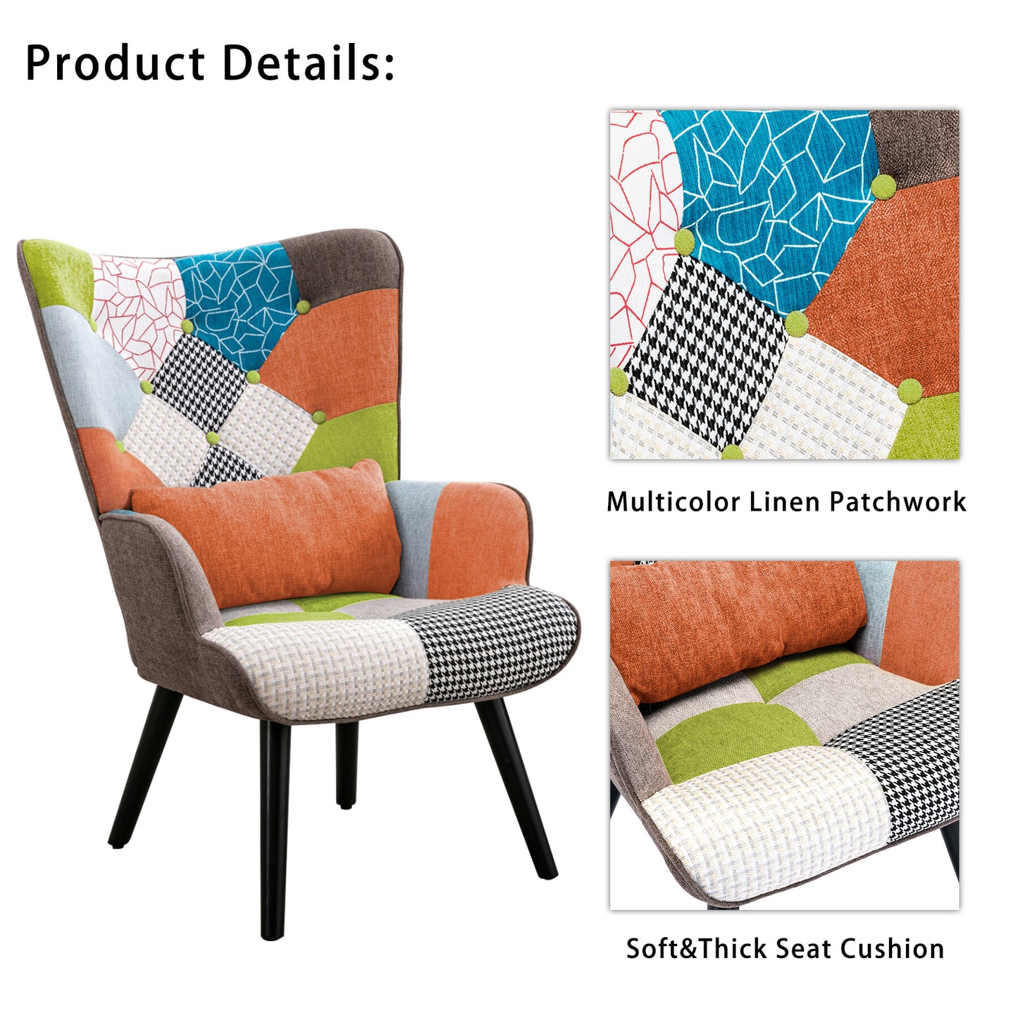 Relaxsessel mit  Patchwork Dominique
