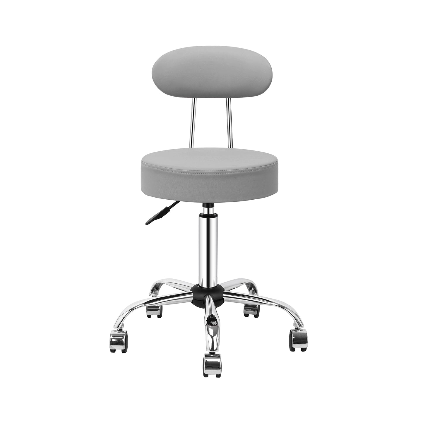 Tabouret de Bar Rond à roulettes Pivotant 360° de Massage  EN HAUTEUR REGLABLE pour SPA ,Salon ,Salle ,Médicale Gris