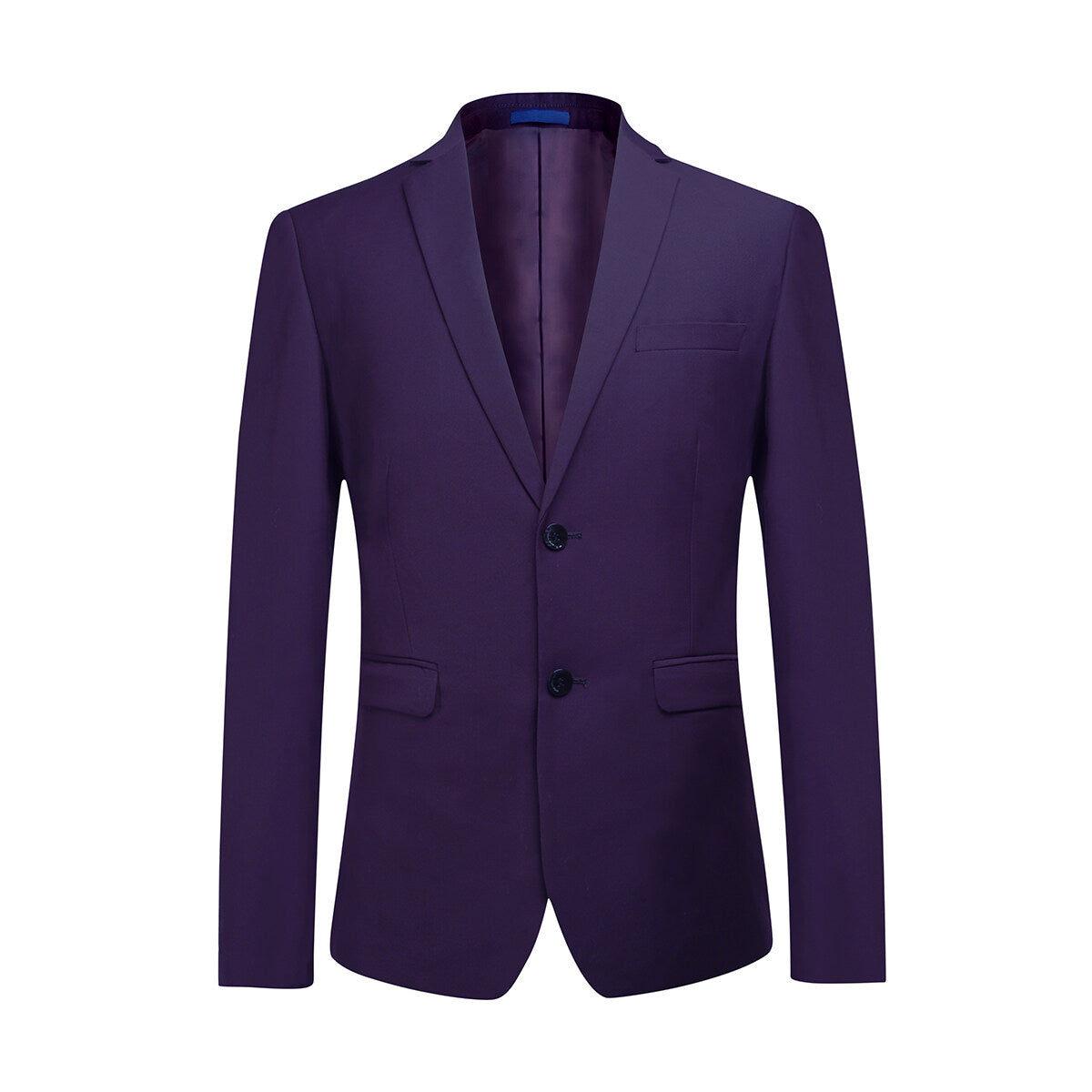 YOUTHUP Mens Slim Fit 2 Piece Suit 2 Button Formal Business Wedding Suits Solid Blazer and Pants