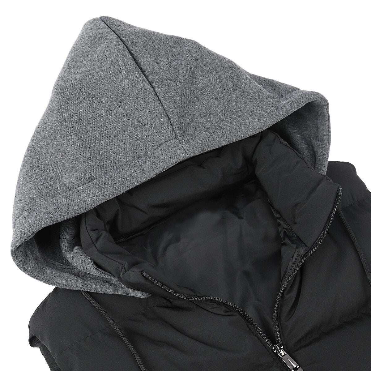 Youthup Mens Padded Puffer Removable Hooded Vest Outdoor Waistcoat