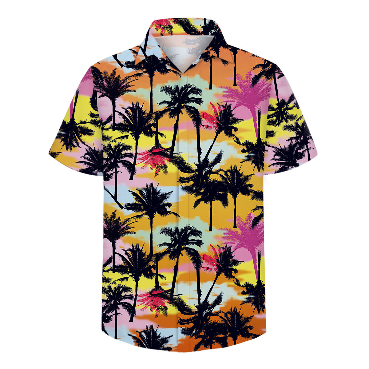 Youthup Men Coconut Print Holiday Travel Short Sleeve T-Shirt