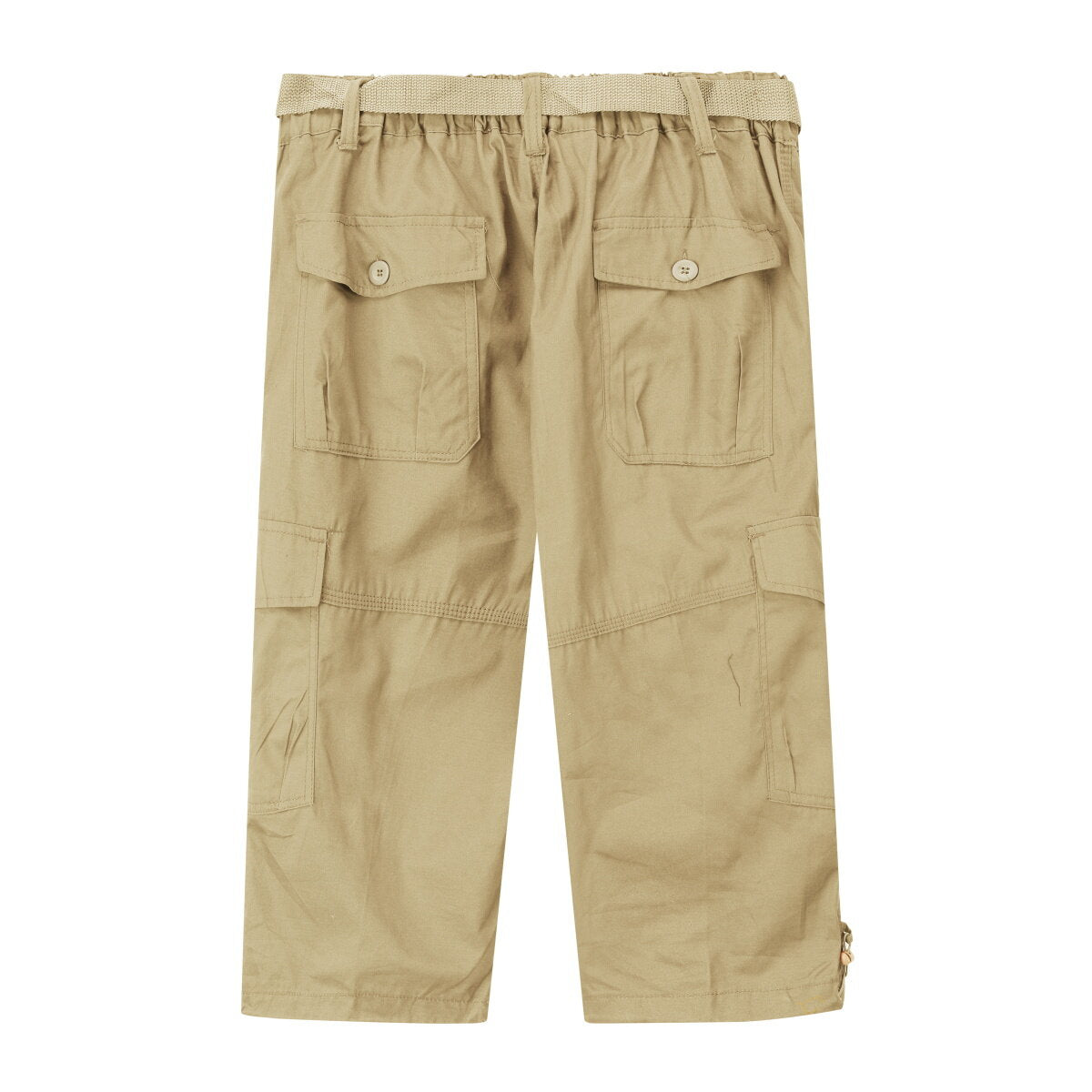 Youthup Mens Multi-Pocket Cargo Cropped Pants