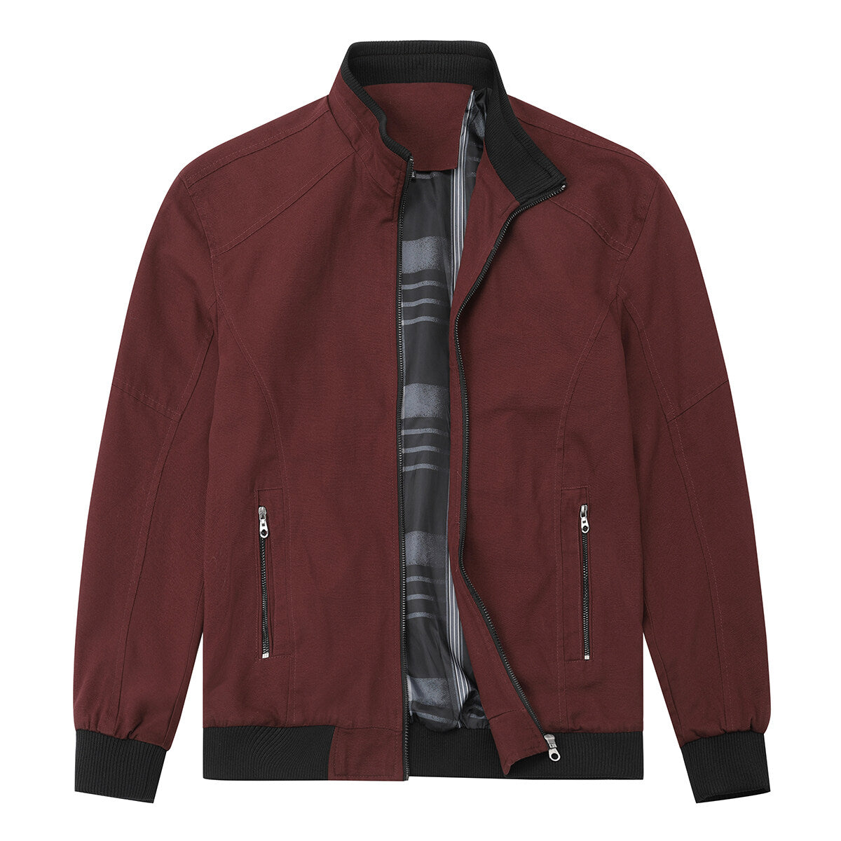 YOUTHUP Mens Outerwear Casual Cotton Bomber Jacket