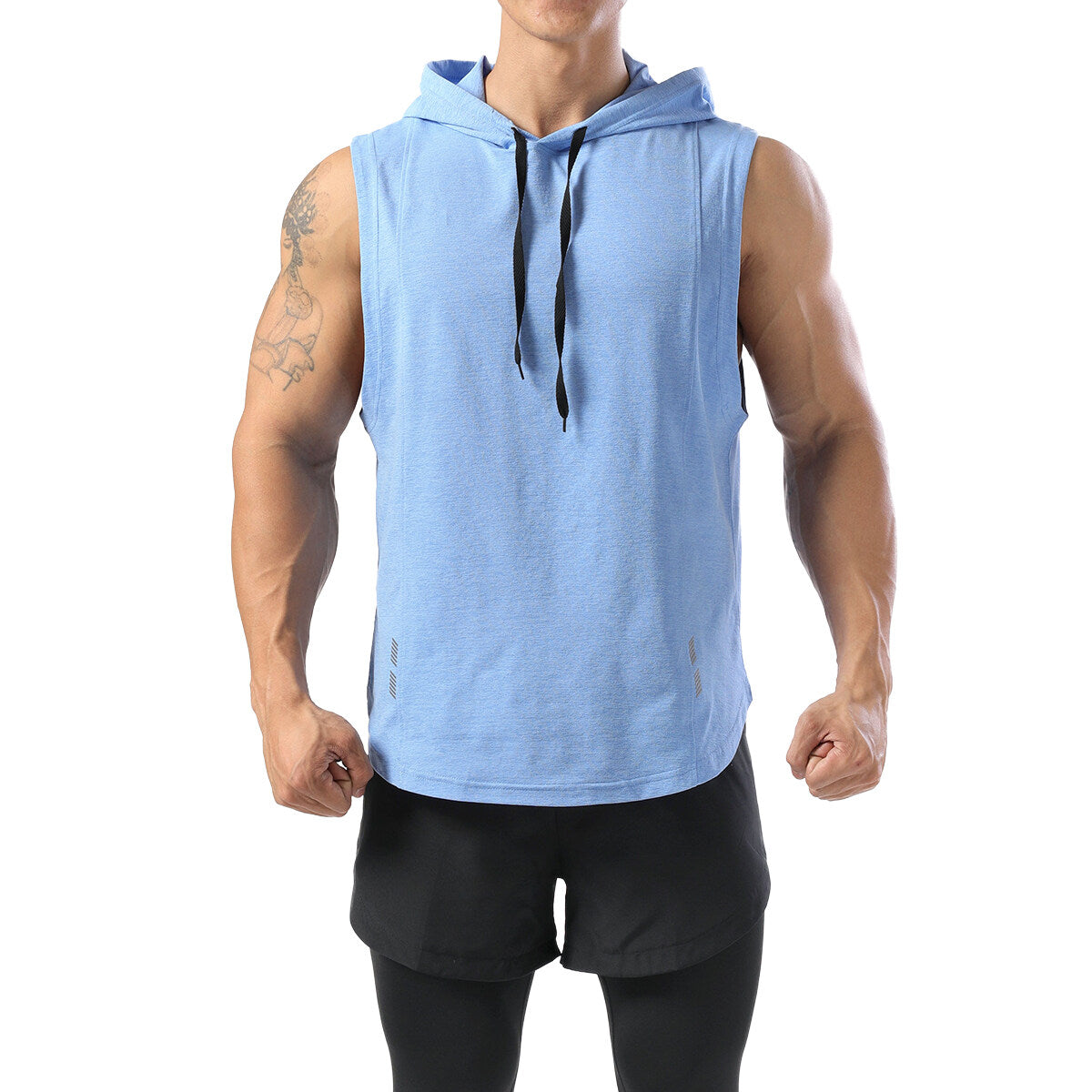 Youthup Mens Hooded Sleeveless Quick Dry Sports Vest