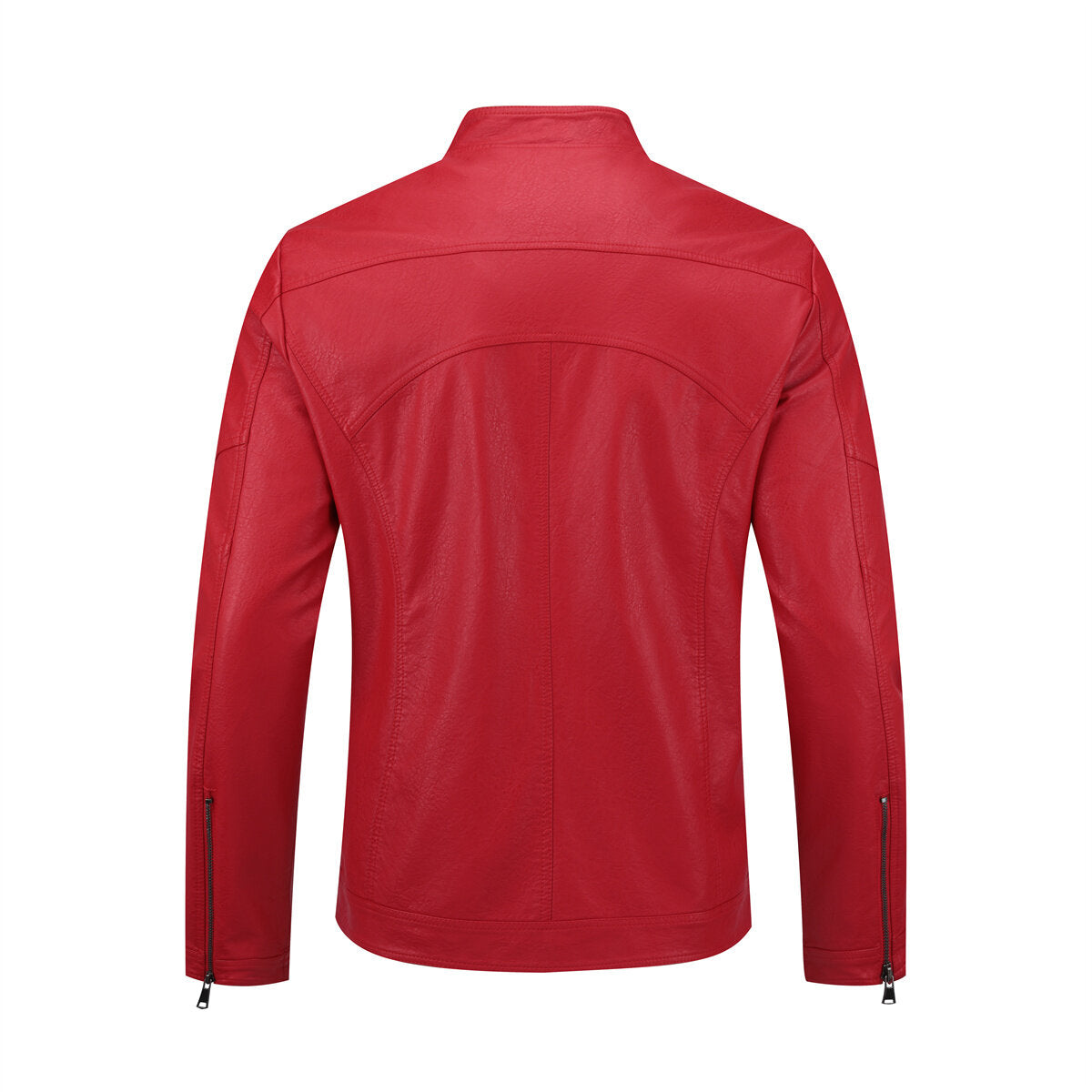 Youthup Mens Glossy Slim Fit Waterproof Leather Jacket