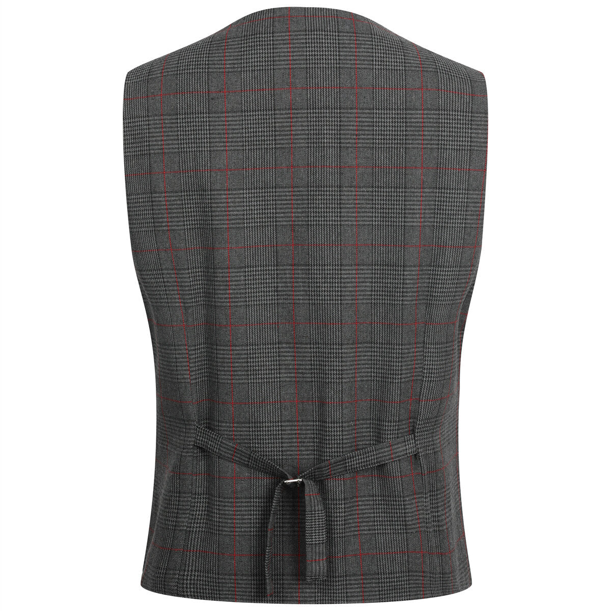 Youthup Mens Plaid Suit Vest Business Slim Fit Formal Dress Waistcoat