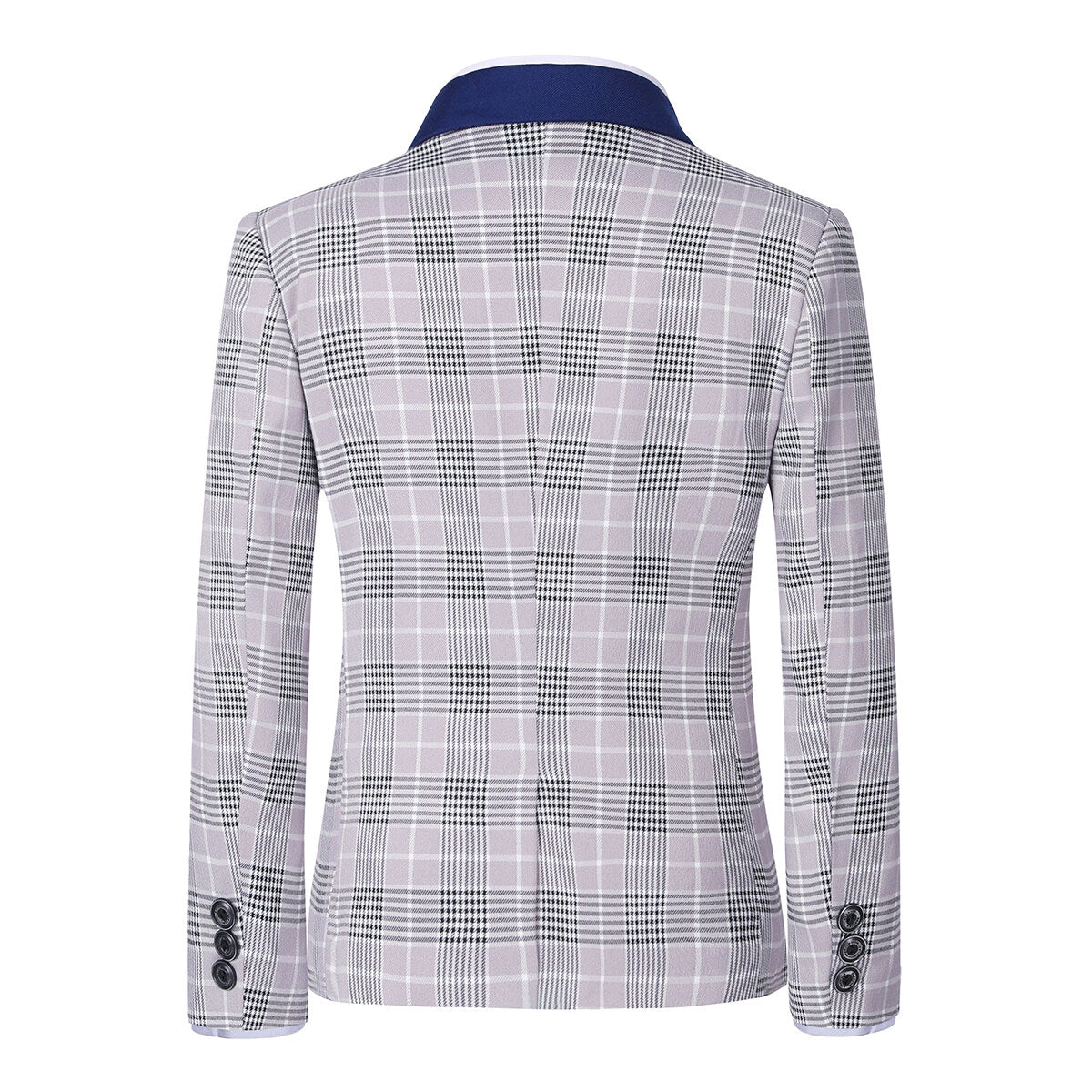 Youthup Boys Plaid Suit 3-Piece Set Peak Lapel Blazer with Vest and Pants