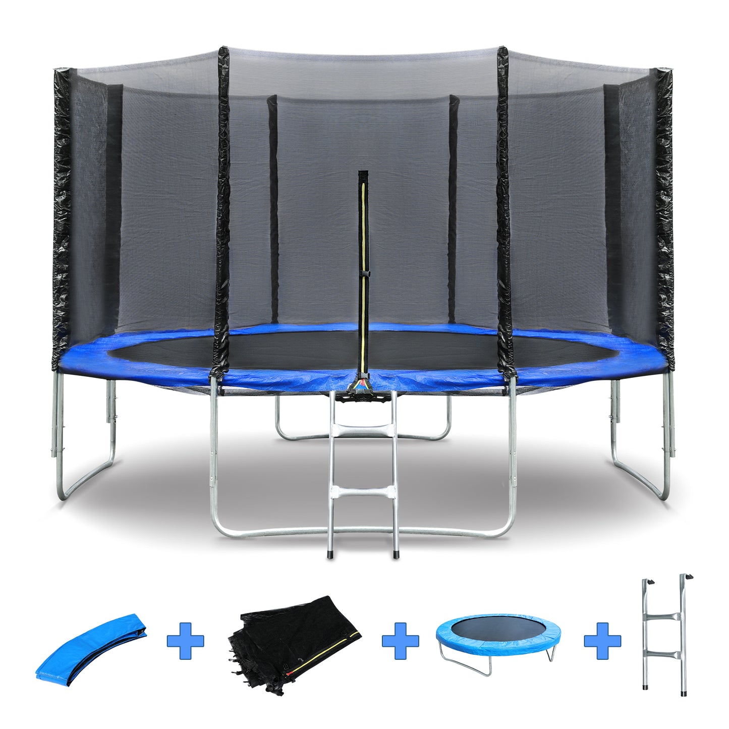 Trampolim Ø 366cm trampolim de jardim com rede de segurança combinação de escada trampolim resistente a UV à prova d'água ao ar livre para crianças