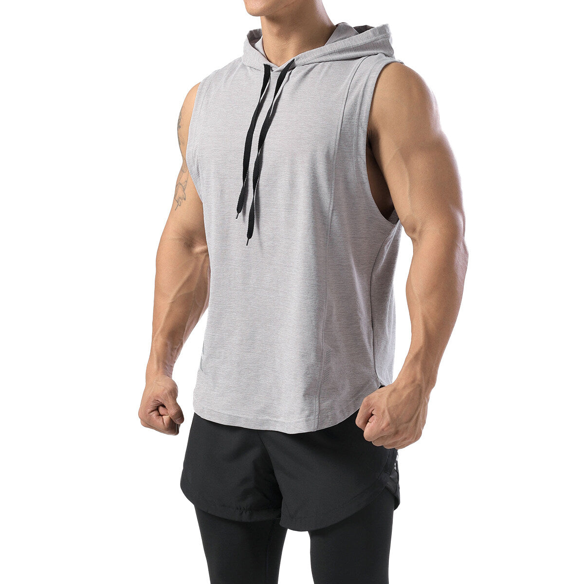 Youthup Mens Hooded Sleeveless Quick Dry Sports Vest