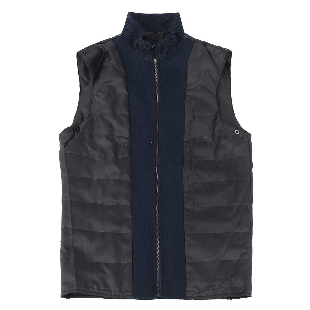 Youthup Mens Single Breasted Slim Fit Wool Coat And Thickened Vest