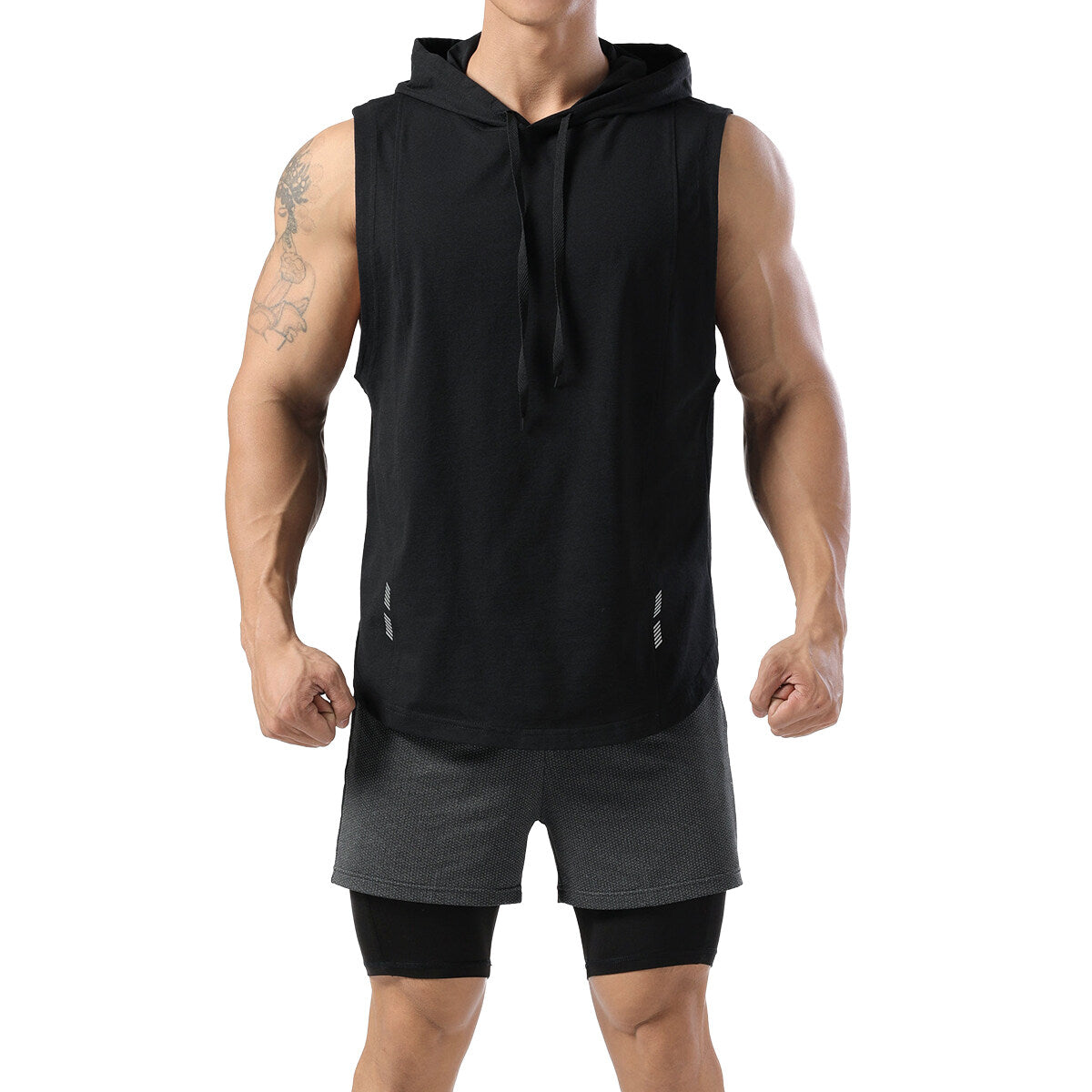 Youthup Mens Hooded Sleeveless Quick Dry Sports Vest