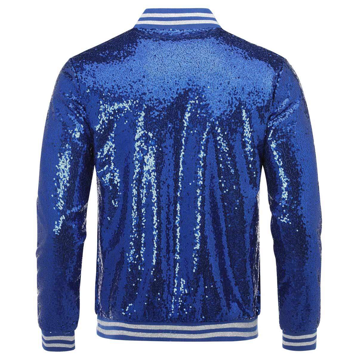 Youthup Mens Party Show Sparkle Sequins Jacket