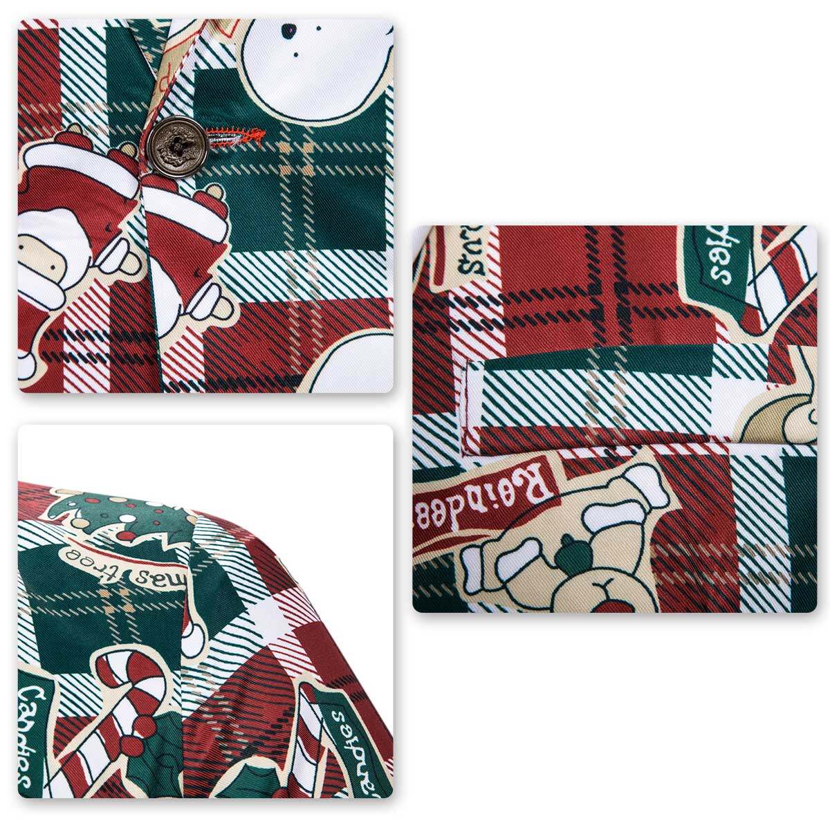 Youthup Mens Christmas Blazer Cartoon Print Suit Jacket