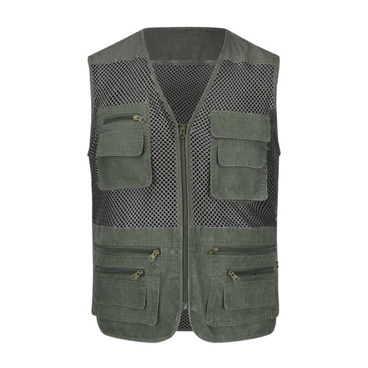 YOUTHUP Mens Outdoor Multi Pocket Breathable Hiking Hunting Fishing Vest