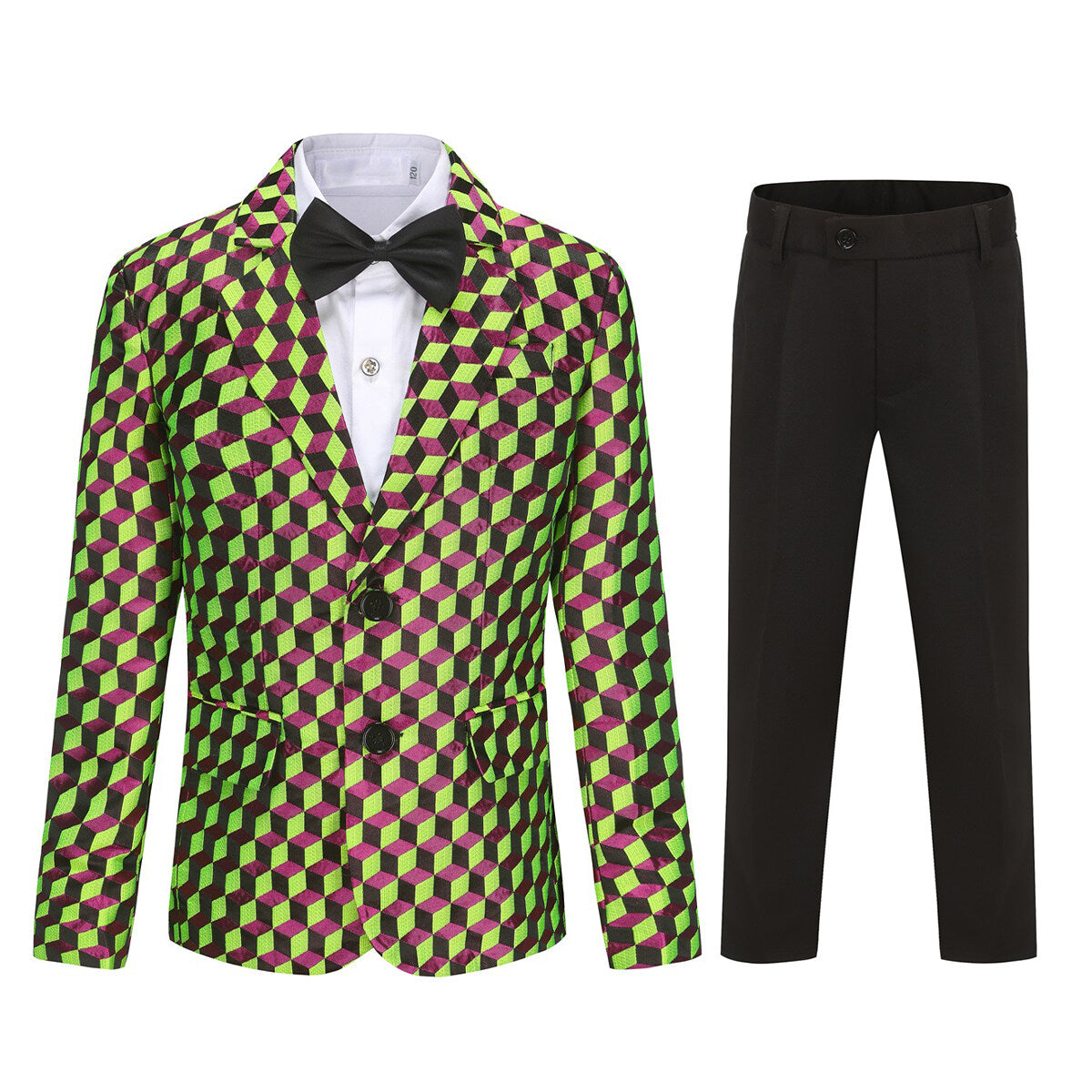 YOUTHUP Boys Suit 2Pcs Check Pattern Blazer Wedding Party Dress
