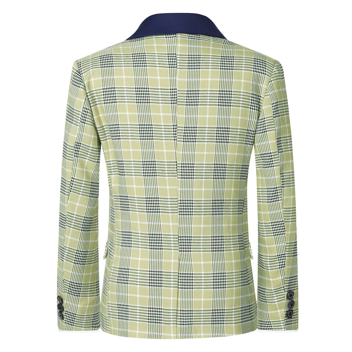 Youthup Boys Plaid Suit 3-Piece Set Peak Lapel Blazer with Vest and Pants