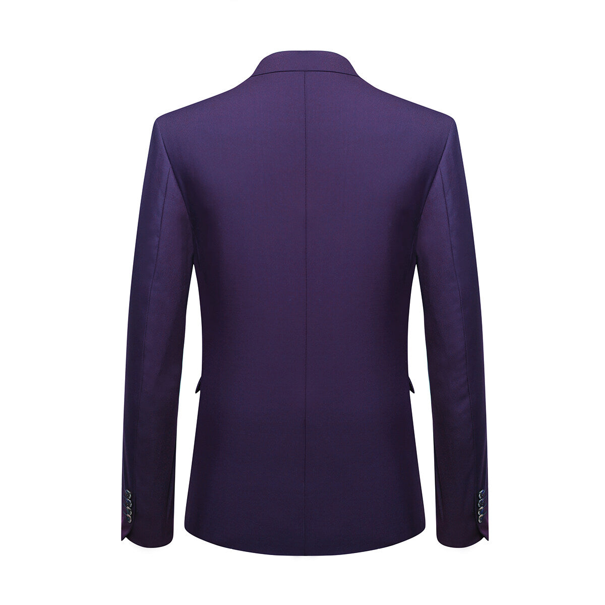 YOUTHUP Mens Slim Fit 2 Piece Suit 2 Button Formal Business Wedding Suits Solid Blazer and Pants