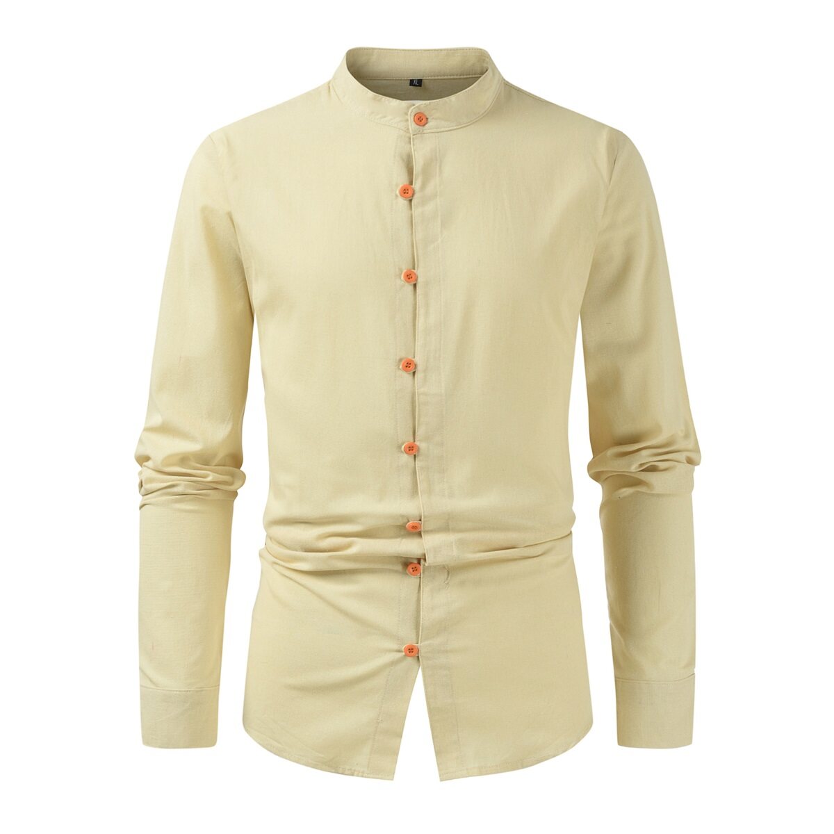 Youthup Mens Stand Collar Button Down Formal Shirt
