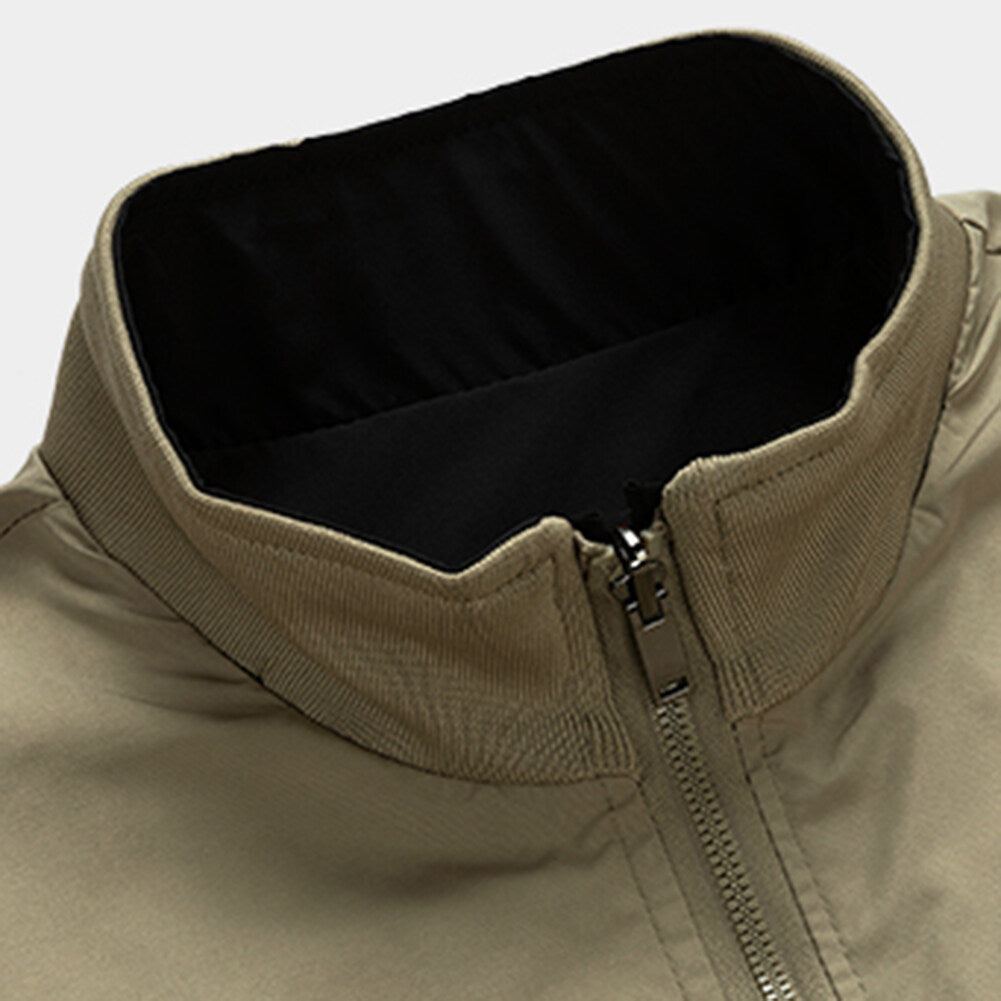 Youthup Mens Stand Collar Reversible Lightweight Bomber Jacket