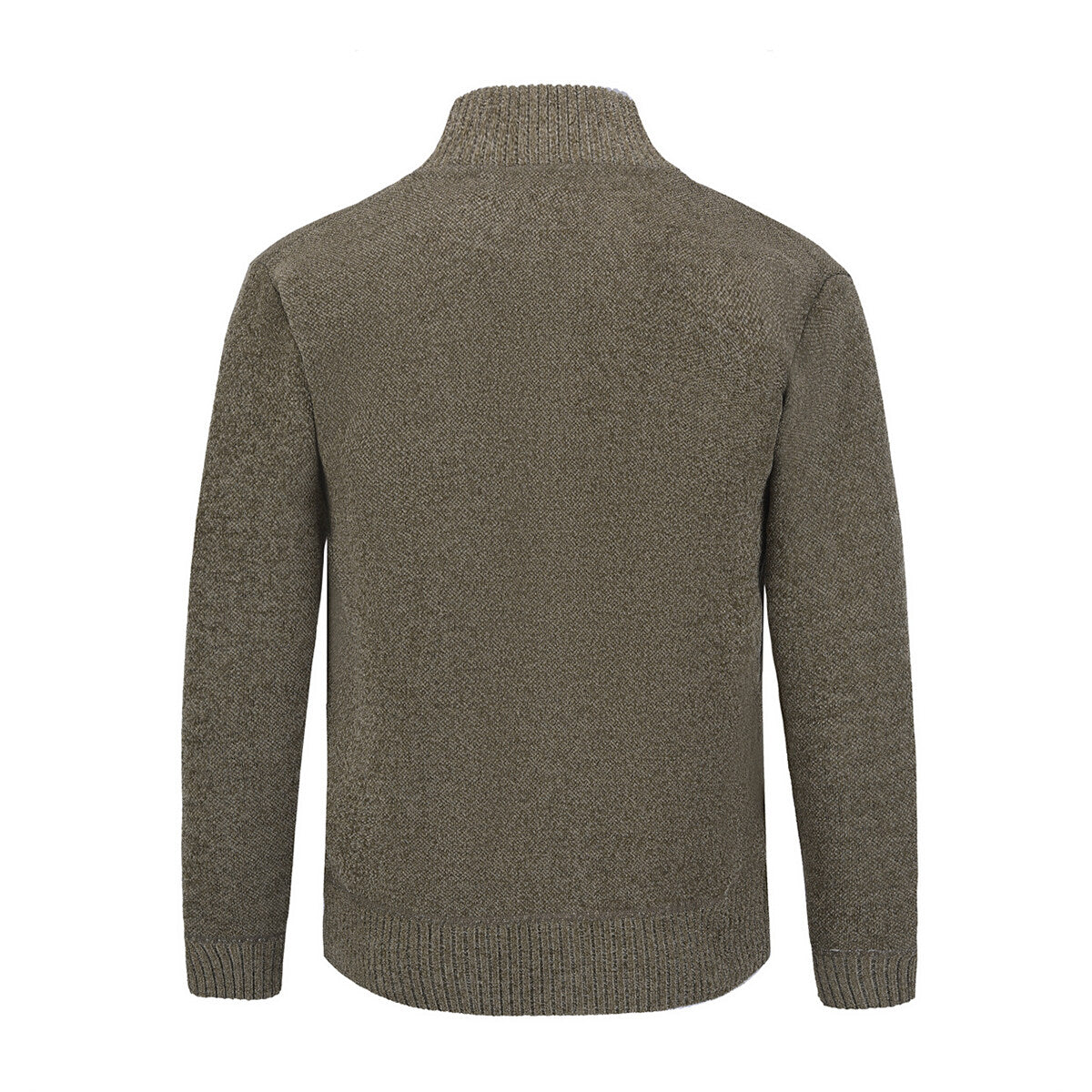 Youthup Mens Stand Collar Knitted Sweatshirt Casual Cardigan