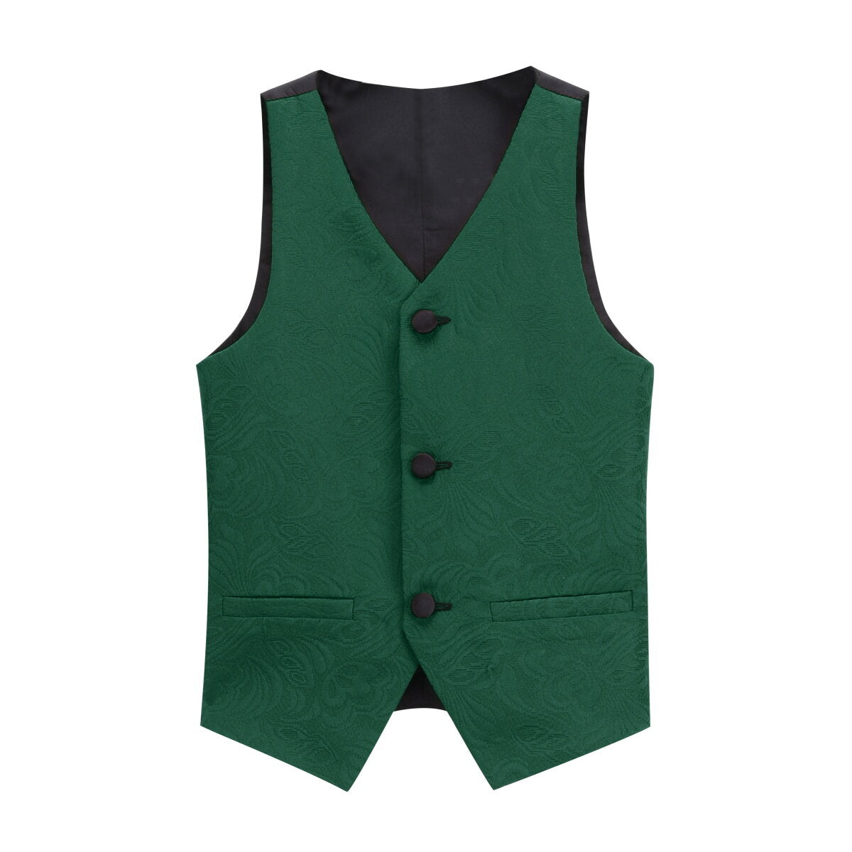 YOUTHUP Boys Three-piece Suit Velvet Paisley Embroidered Blazer and Vest and Pants