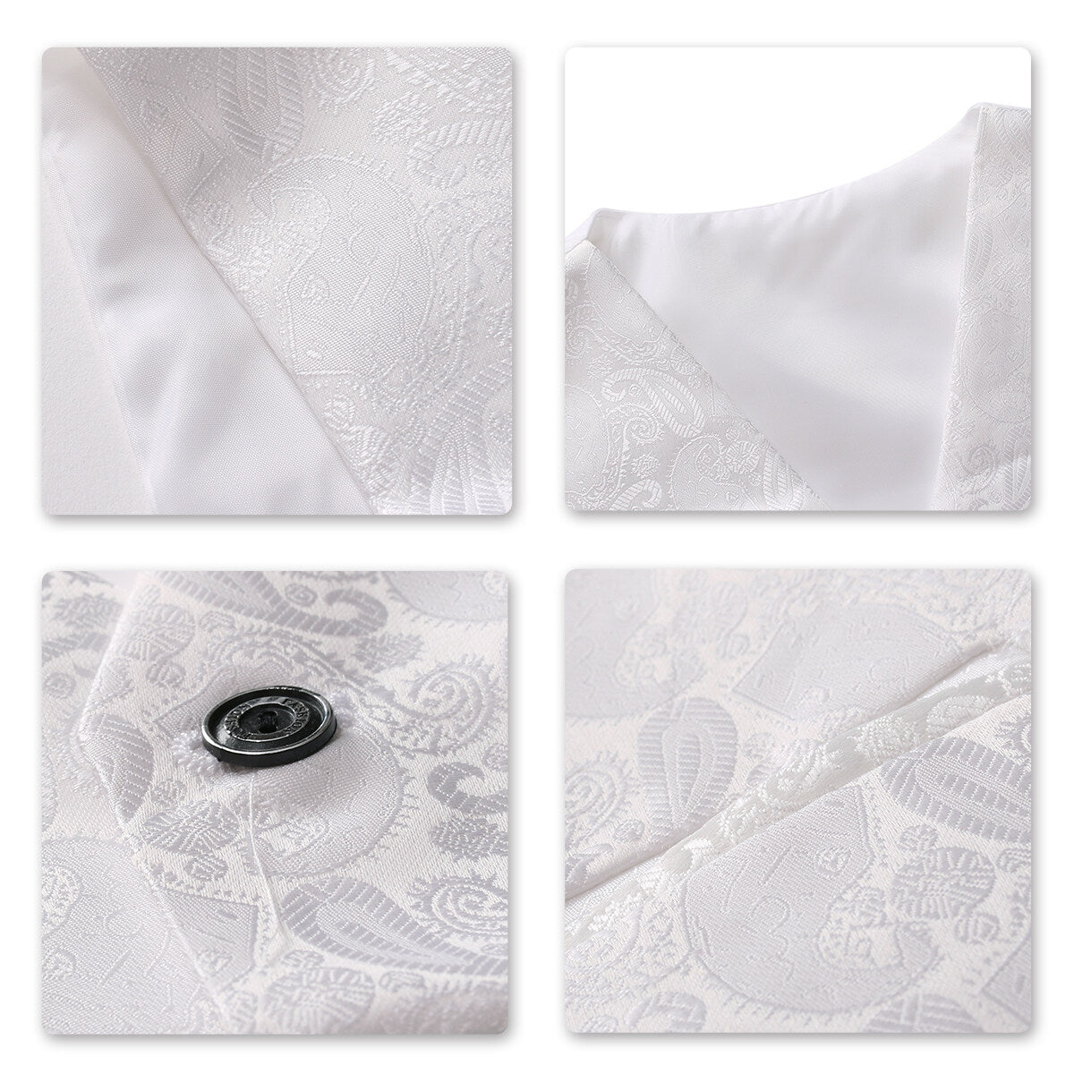 Youthup Boys 3Pce Formal Business Suits Paisley Blazer and Waistcoat and Pants