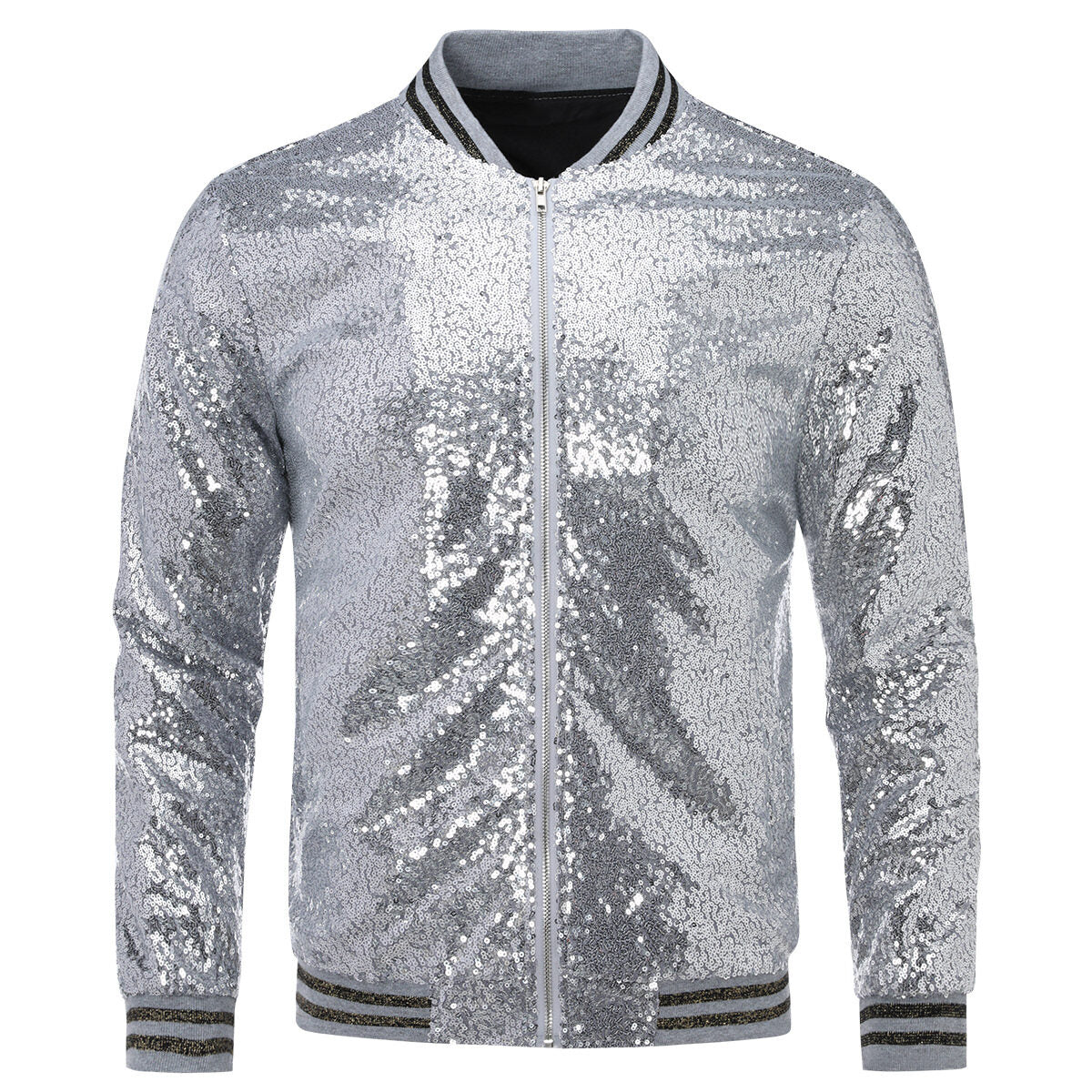Youthup Mens Party Show Sparkle Sequins Jacket