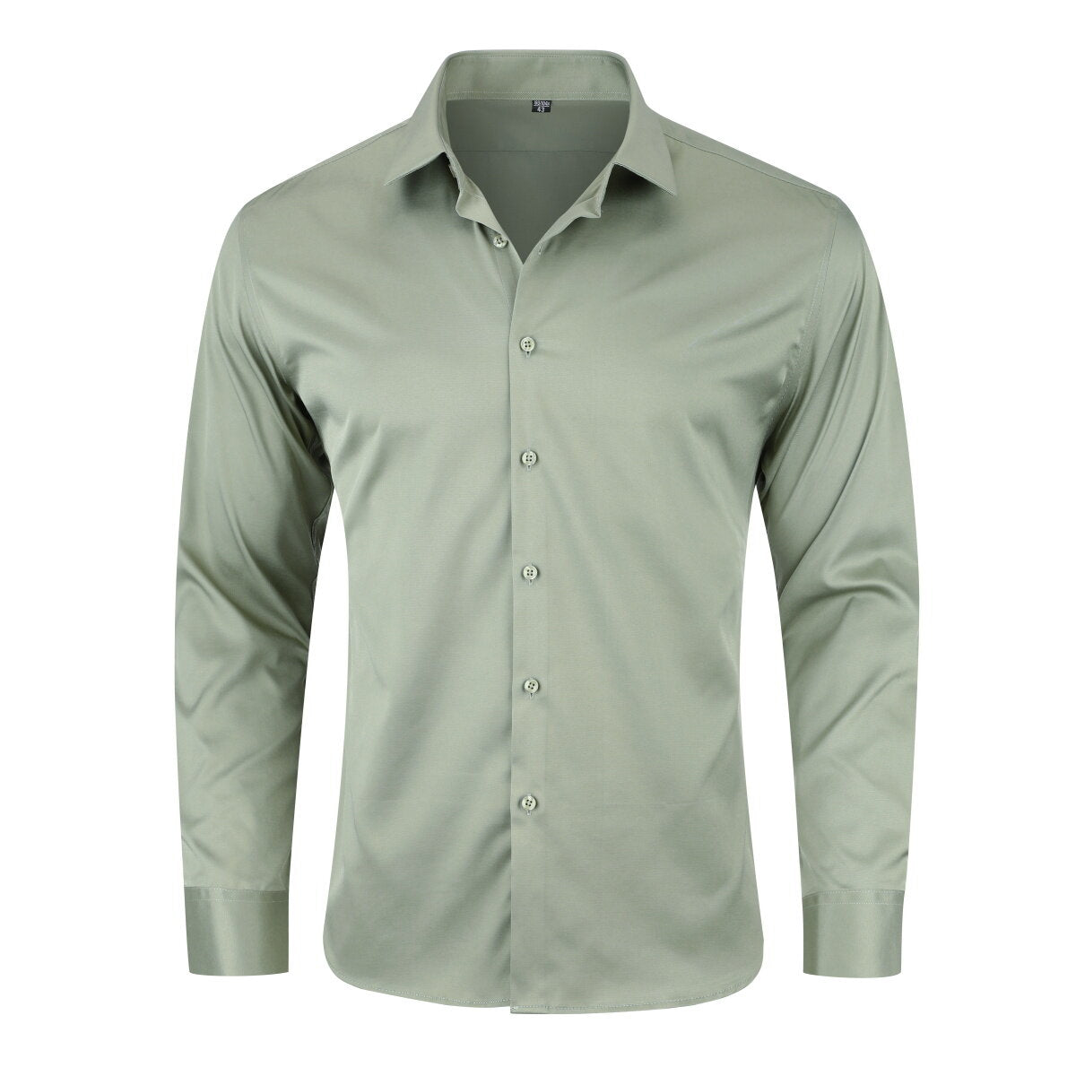 YOUTHUP Mens Business Solid Color Slim Fit Classic Suit Shirt