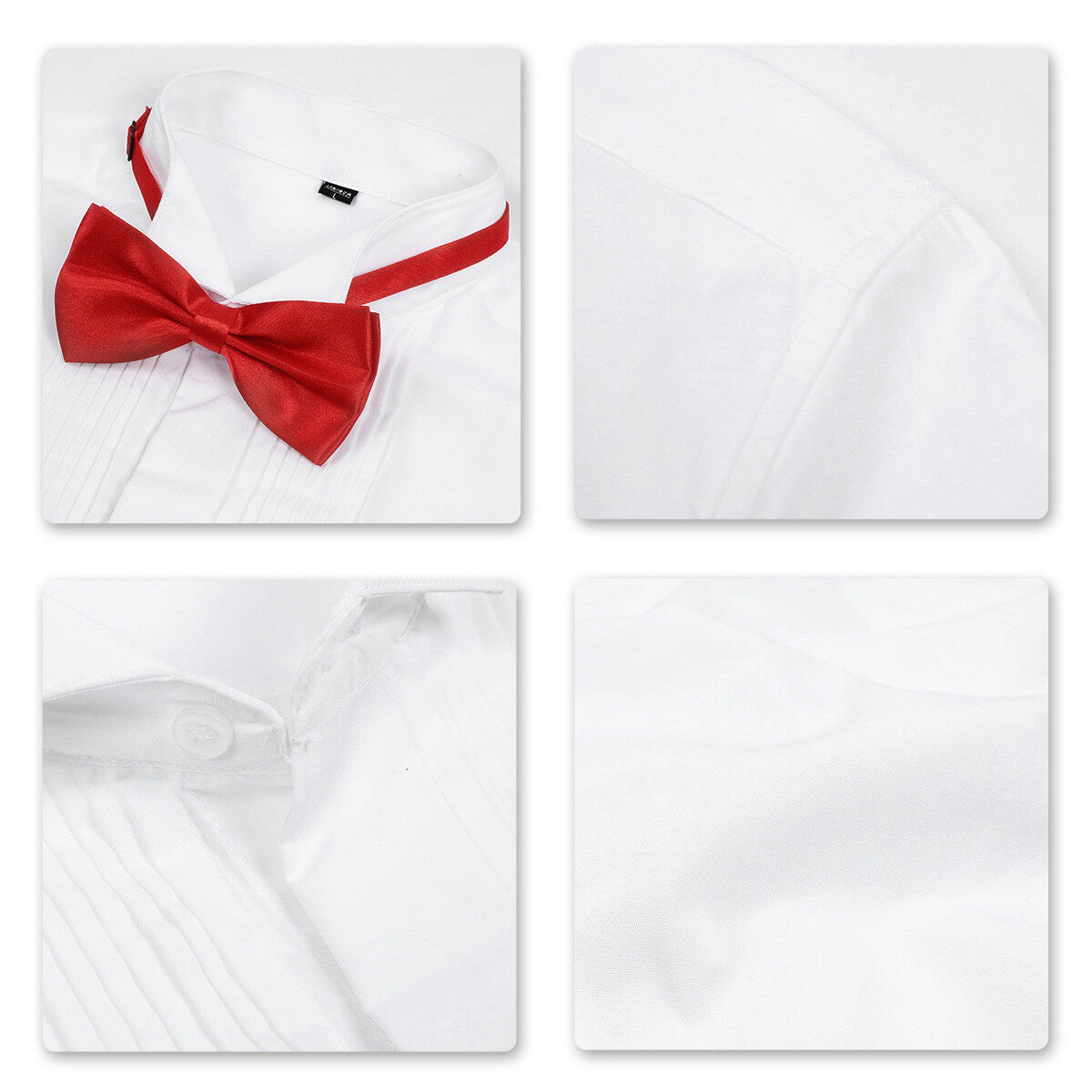 Youthup Mens Formal Business Shirts Long Sleeve Wedding Dress Hosting Performance Shirts
