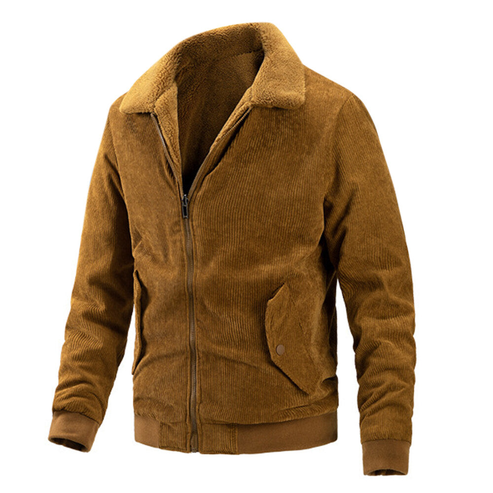 Youthup Mens Fleece Reversible Usefulness Baseball Jacket