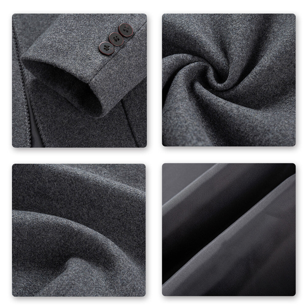 Youthup Mens Slim Fit Wool Jacket Cashmere Blazer