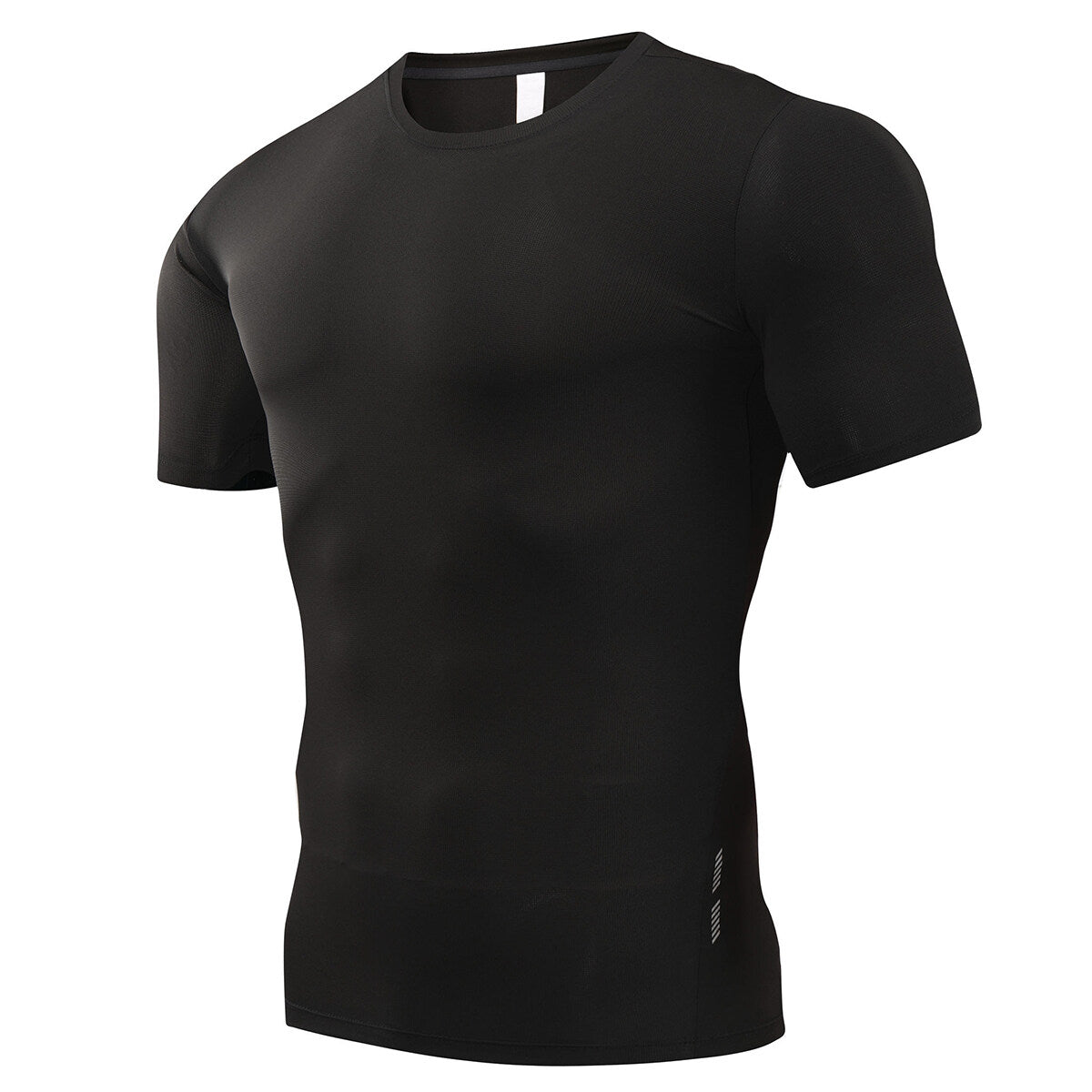 YOUTHUP Mens Sports T-Shirt Quick Dry Round Neck Solid Color Stretch Short Sleeve