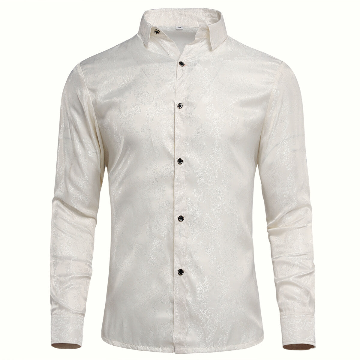 Youthup Mens Paisley Pattern Fitted Shirt