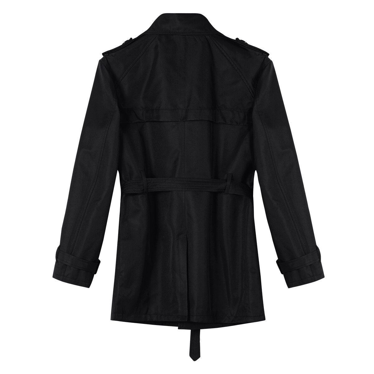 Youthup Mens Belted Windbreaker Slim Fit Trench Coat