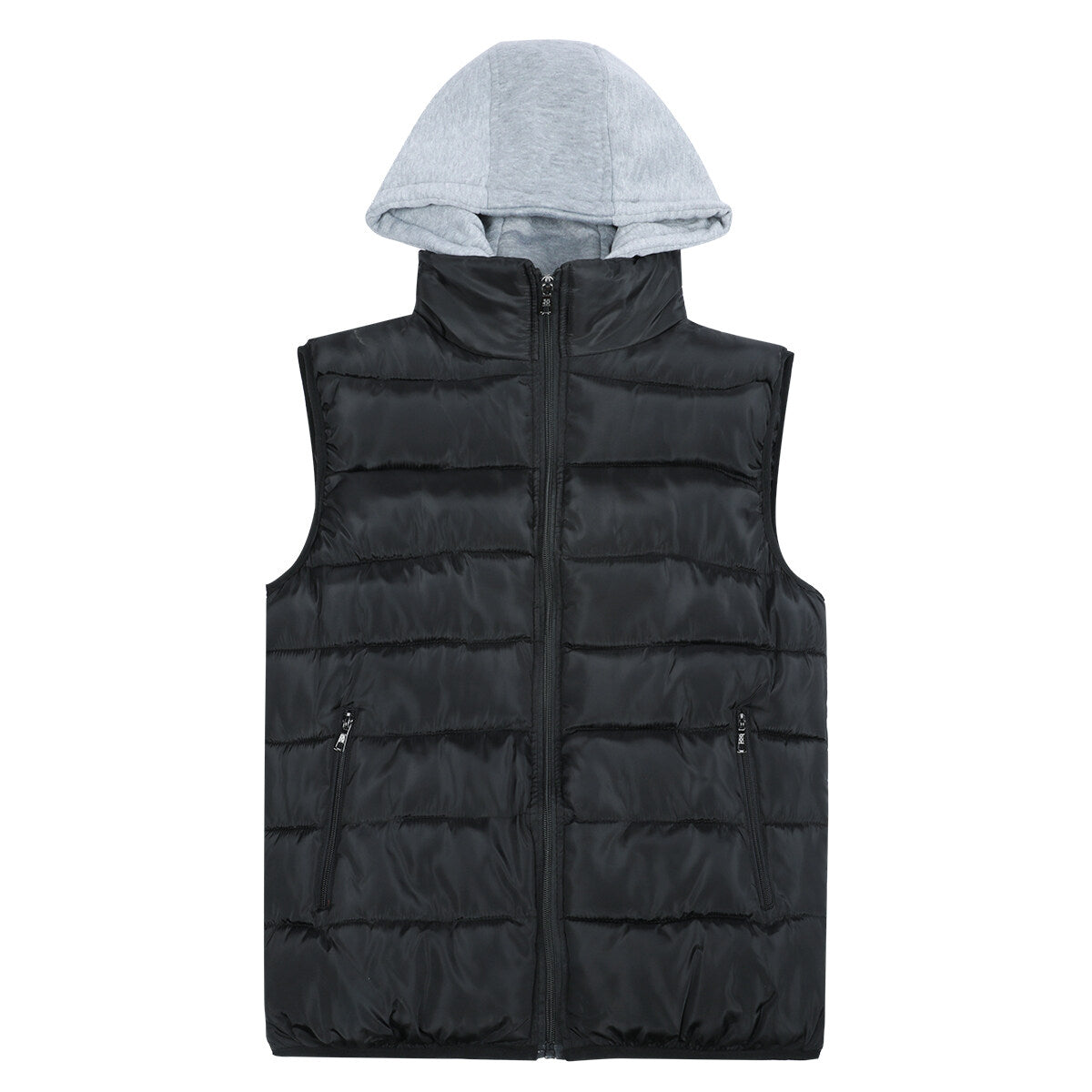 Youthup Mens Hooded Sleeveless Jacket Padded Puffer Vest