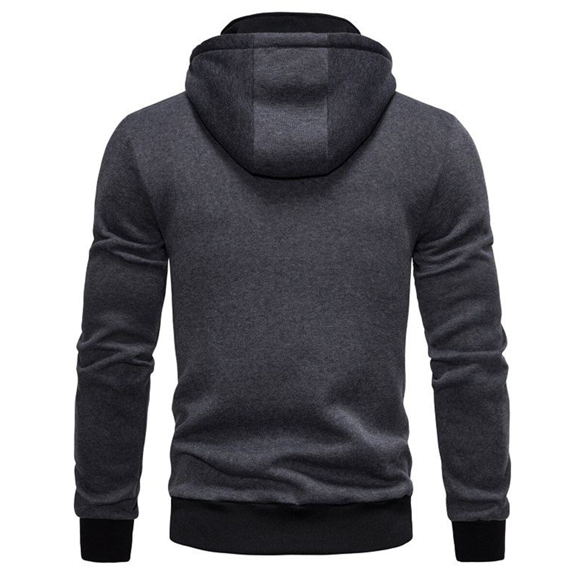 Youthup Mens Fake Two Piece Hooded Sweater T-shirt